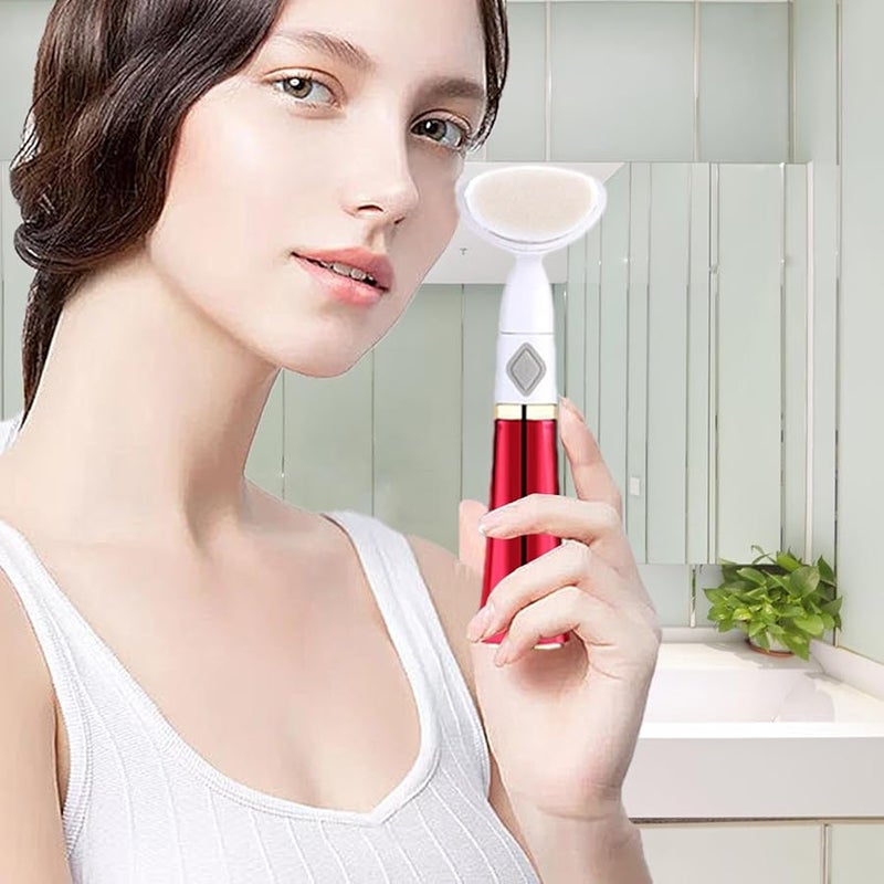 Soft Bristled Electric Facial Cleansing Brush Rechargeable Face Massage Scrubber For Deep Cleansing - Image 3